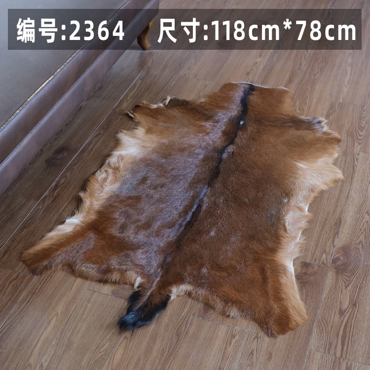 Unique Chair Cushion, Natural Goat Skin Rug Wool Leather, Carpet for living room, cat mattress,area rug,defect fur view 4