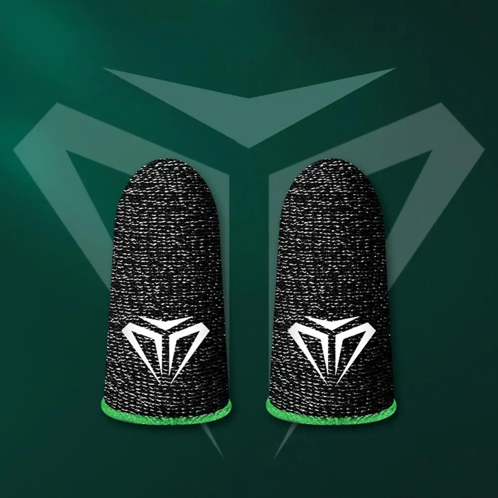 

1 Pair Finger Sleeve for PUBG Breathable Sweatproof Fingertip Cover (Green)