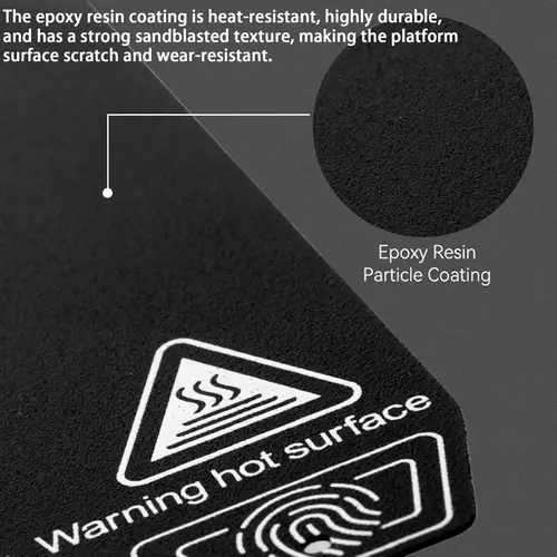 Imagen 2 del producto Placa de construcción de resina epoxi Creality para K1, plataforma de cama de impresión de impresora 3D para K1/Ender 3 S1/Ender 3 V3/KE/SE/Ender 5 S1/CR-10 SE