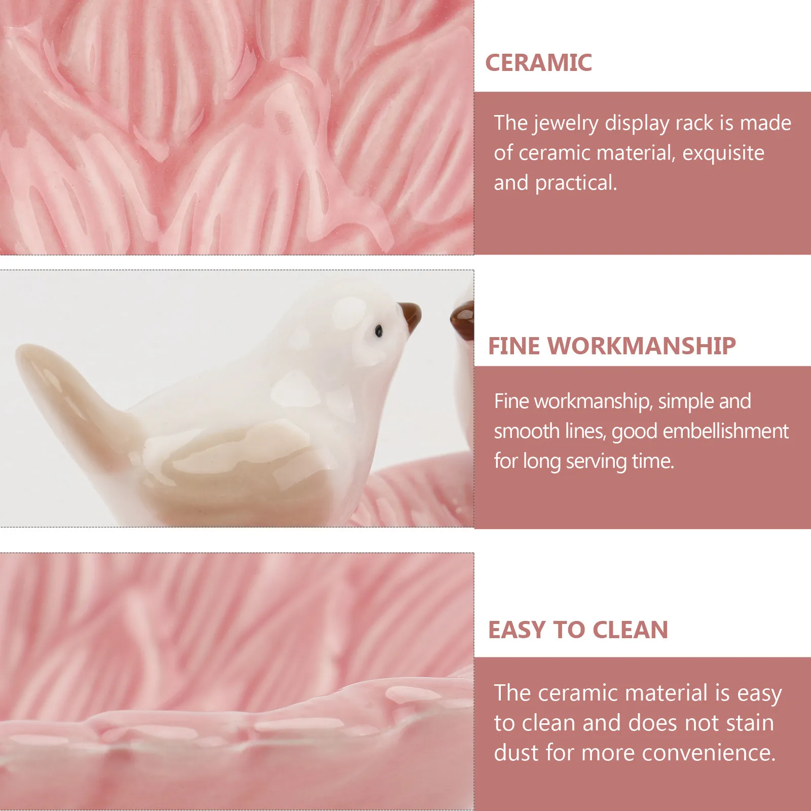 

1 шт. Керамическая подставка для украшений в форме птицы, декоративная тарелка для демонстрации ювелирных изделий, органайзер для туалетного столика, блюдо для хранения