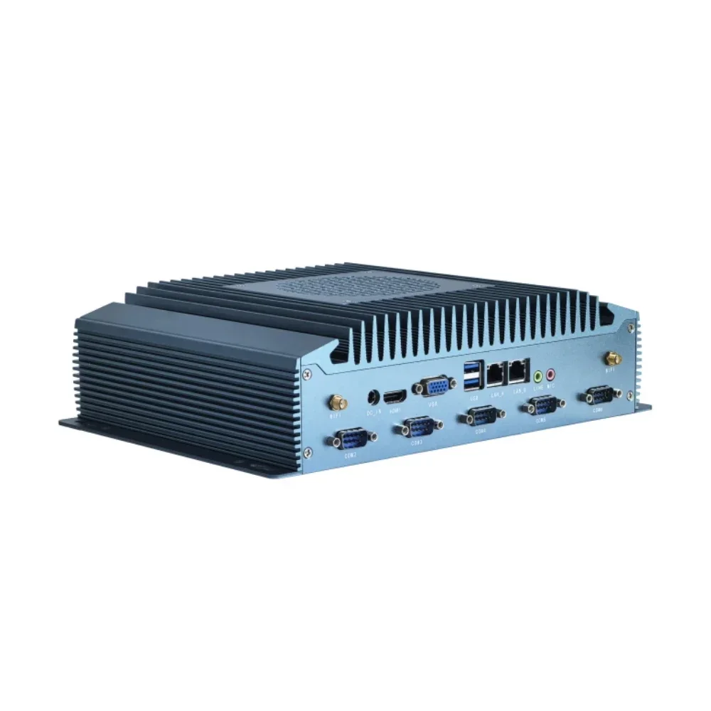 ELSKY manufacturer industrial pc Core I3 12gen Mini Computer 2*DDR4 2LAN 6COM M.2 5G 1*DP 4K 60HZ IPC6801