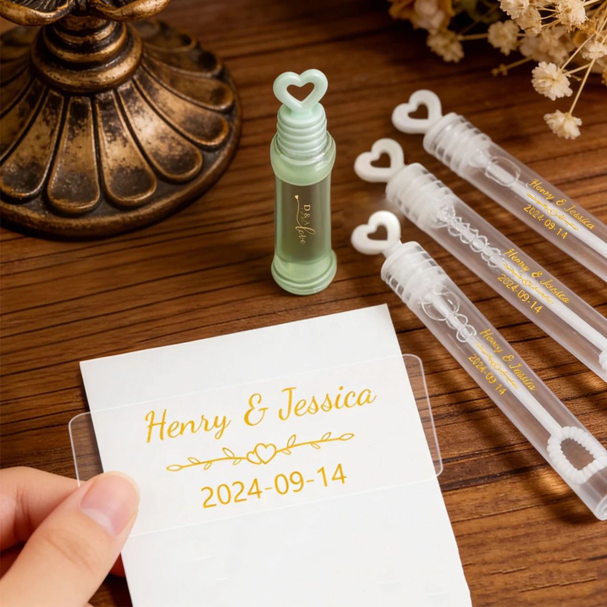 Наклейки из золотой фольги на – обзор и цена Personalised Candle Label