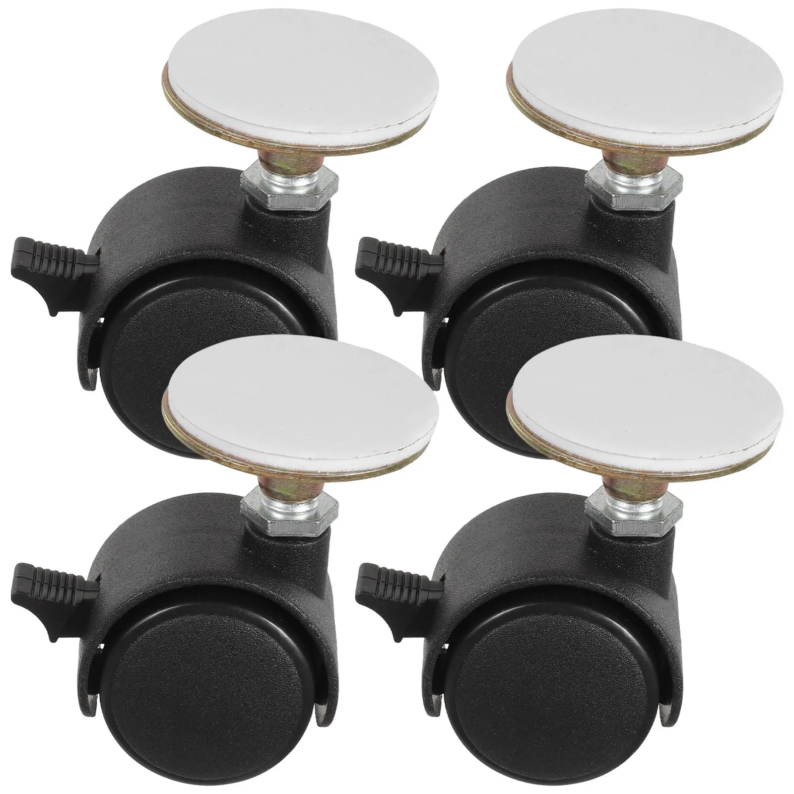 

Plastic Self Adhesive Caster Wheel Sticky Pulley Mini Rotatable Wheels for Furniture Sliding Storage Boxes Appliance Moving