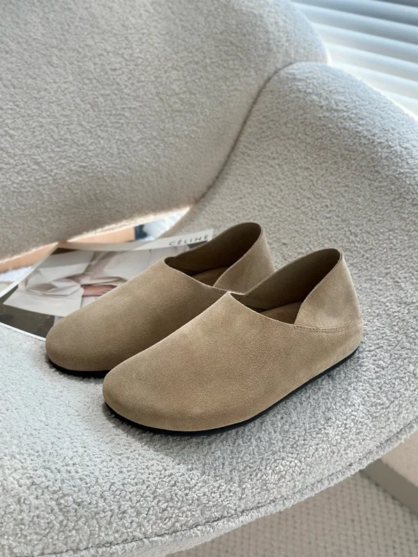 

Withered 2025 Spring/Summer Cowhide Shoes Comfortable And Casual Slip-On Loafers Women Double Wear Flat Shoes Lovers 35-45