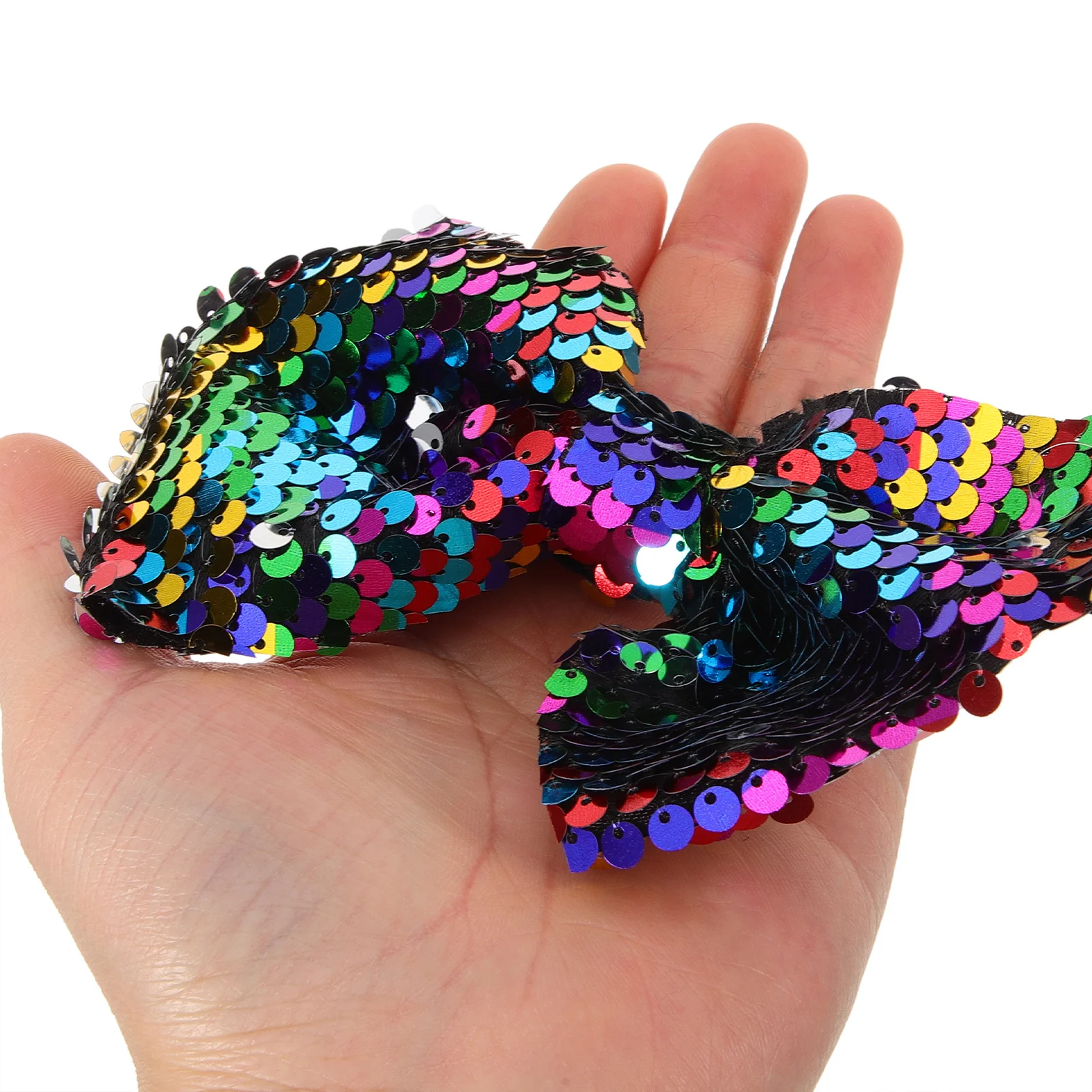 

4Pcs Sequin Bow Hair Clips for Girls Durable Reversible Beads Cute Baby Hair Accessories Bow Clips Bows for Girls