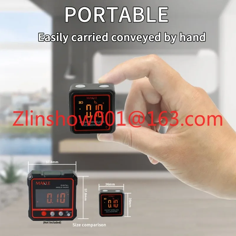 Mini Digital Display Inclinometer Miniature Pocket Electronic Inclinometer Transmission Angle Meter Slope Meter