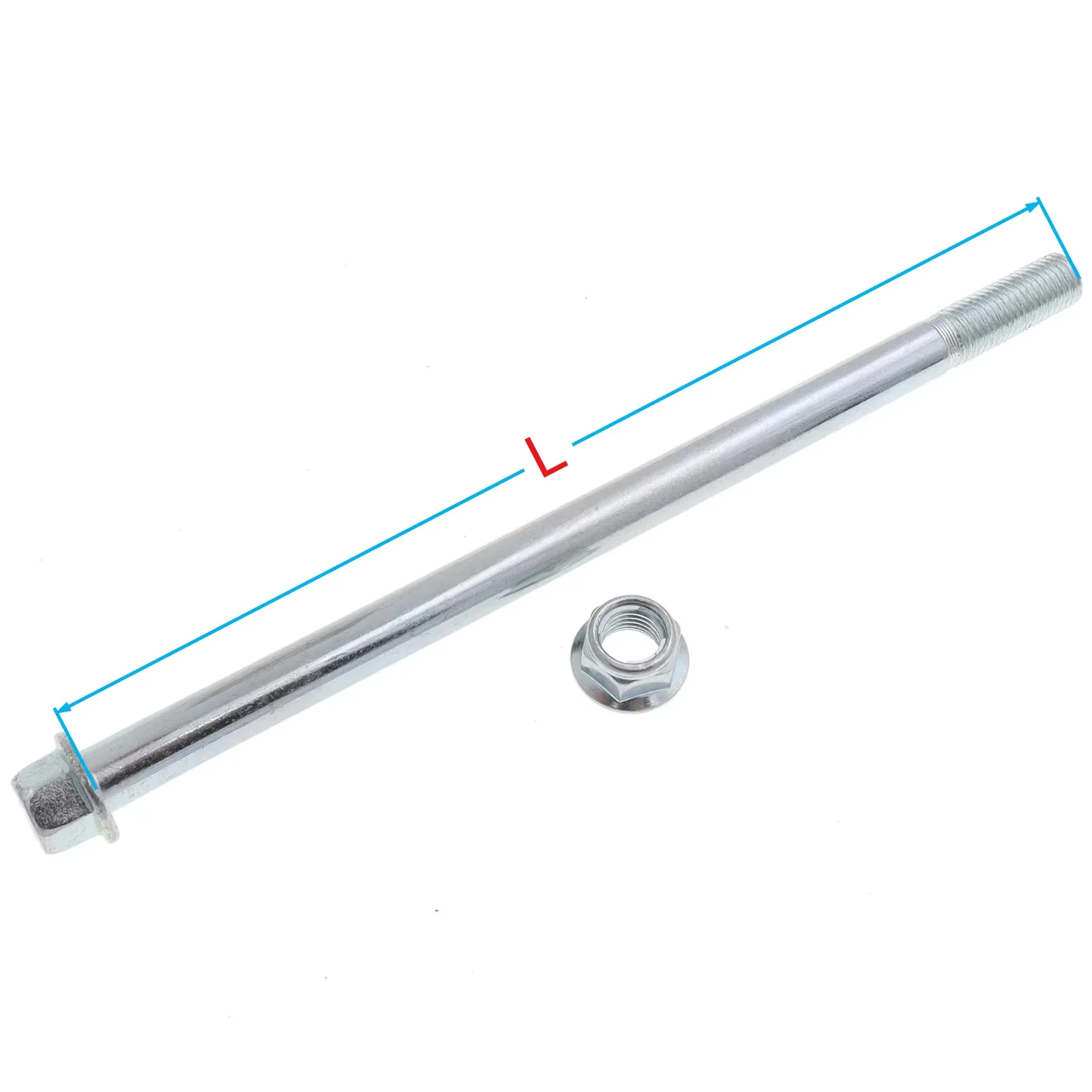 GB5787 M10x1.25 200 210 220 230 240 245mm Grade 8.8 Galvanized Hexagonal Flange Bolts Screws Belt Pad Partial Thread Axle