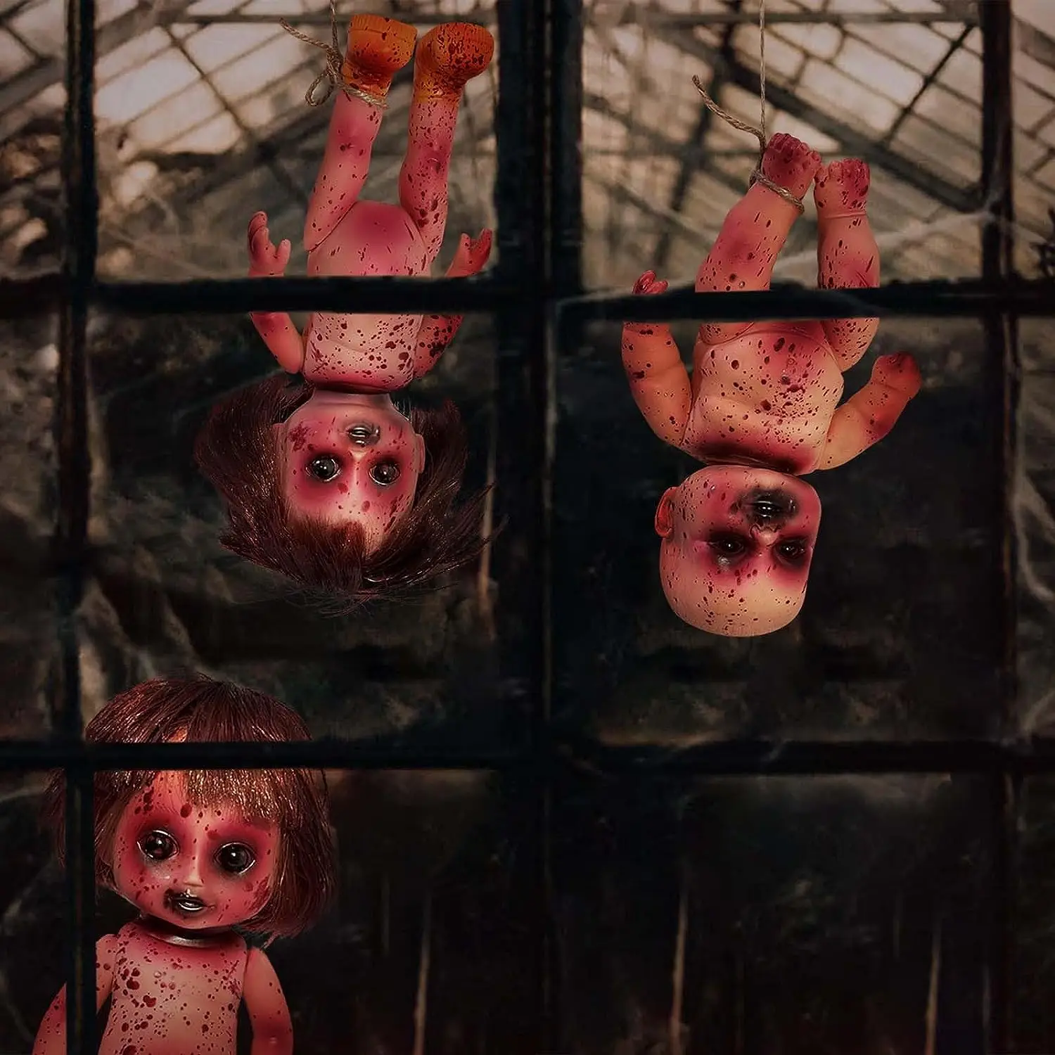 Boneca de sangue assustador para Halloween, Dia fantasma Renascimento, Zumbis, Bebê, Infantil, Material do terror, Festa assombrada, Decoração do lar, 2023, Novo