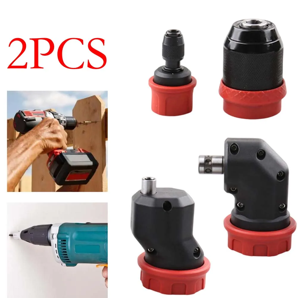 2PCS Fast Locking Drill Chuck Adapter For 6.35mm Bits Quick Change Head For Electric-Drill And Screwdriver Multi Tool Se