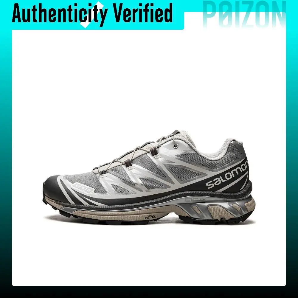 SALOMON XT 6 ADV, modelo para DSM, con tejido de malla resistente a la abrasión, calzado de caña baja para actividades al aire libre, unisex, color plateado, L41716900.