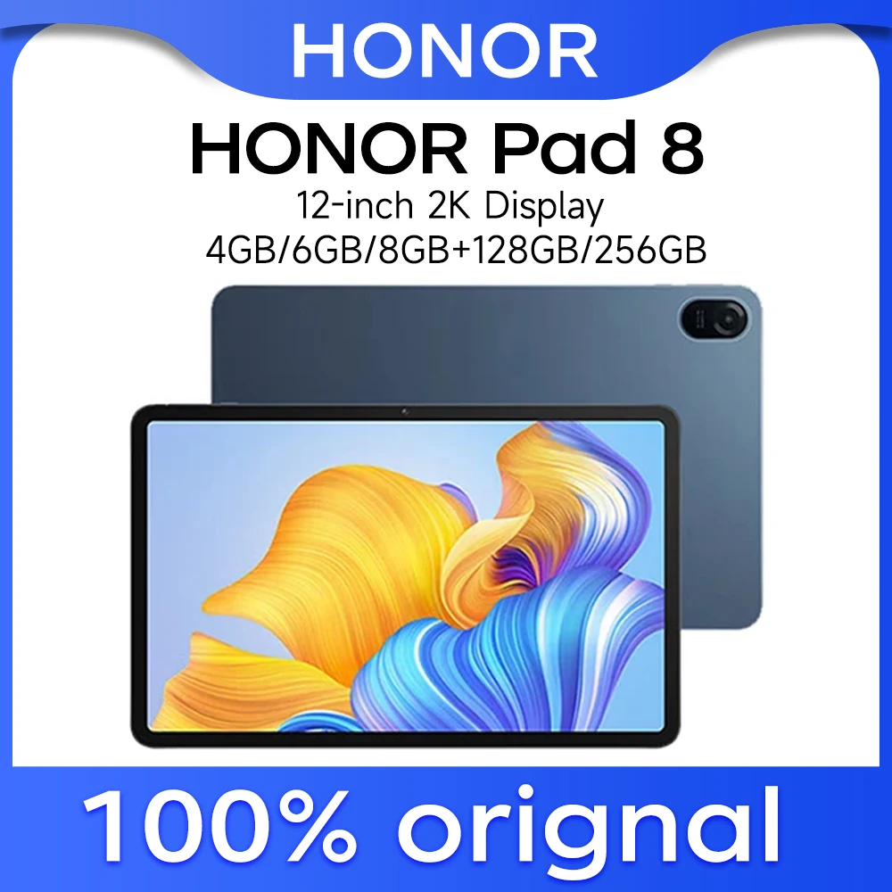 HONOR Pad 8 Tablet 12-inch Qualcomm Snapdragon 680 2K Eye Protection Screen 7250mAh Octa-Core 8 Speakers Tablet