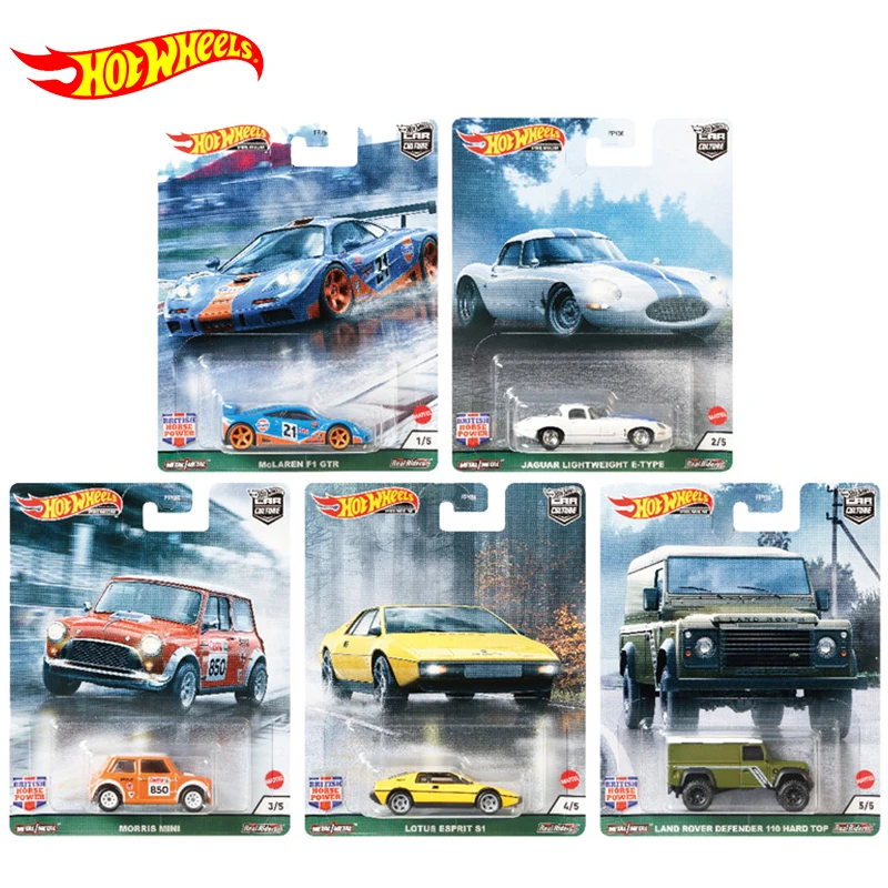 

Original Classic Car Culture Hot Wheels British Horsepower Toys for Kids Diecast 1/64 Car Toy Alloy Hotwheels Limited Collection