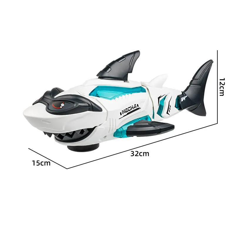เด็กไฟฟ้าGimbal Crawling Mechanicalปูของเล่นไฟสเปรย์จําลองMechanical Shark 3-5 ปีของเล่นของขวัญ