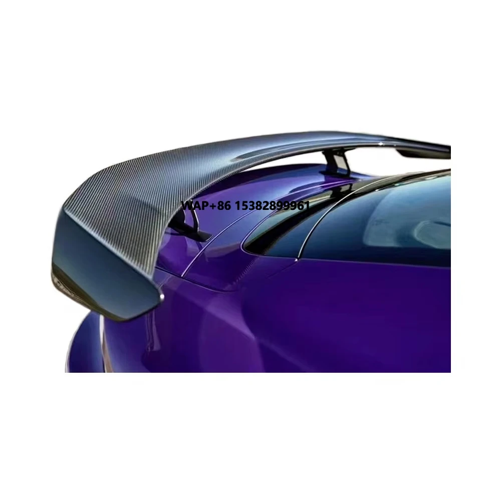 Car Refit Parts for Taycan Weissach Style Dry Carbon Fiber Rear GT Spoiler Rear Wing for Porshce Taycan Sedan Body Kit
