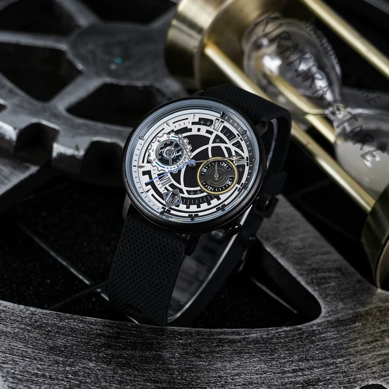 لينك انقر الرمال المتحركة لوكاس تشارلز ساعة كوارتز رسمية تأثيري أنيمي ساعات أصلية شحن الطاقة الخفيفة الطلاب الرجال