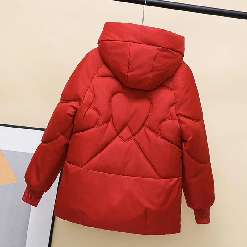 Down Cotton-Padded Jacket Bread Service Loose Warm Cotton Padded Coat 2023 New Winter Parkas Korean Thick  Women Outwear 4XL