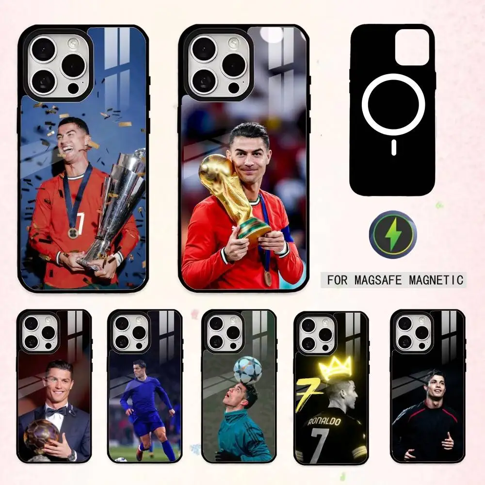 

Famous F-Football players C-CR7 Phone Case For iPhone17,16,15,14,13,12,11 Plus,Pro Max Magnetic For Magsafe Wireless Charging
