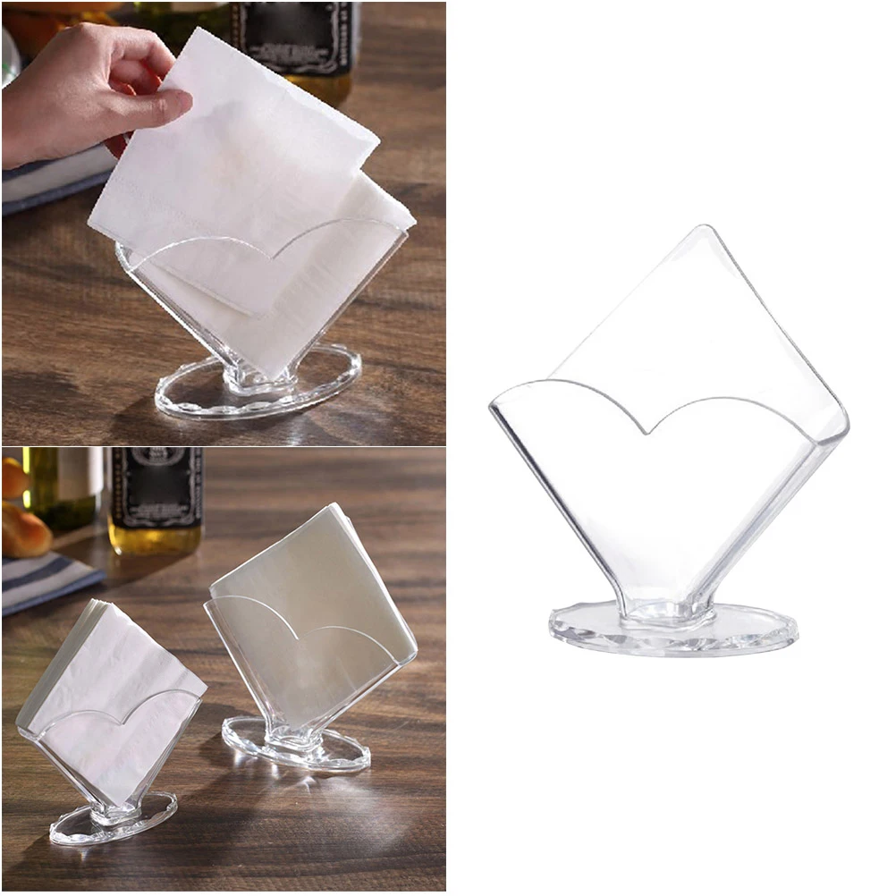 

2PCS Tissue Box Paper Napkin Holder Bathroom Vertical Dispenser Table Hotel Restaurant SpaceSaving Acrylic Storage