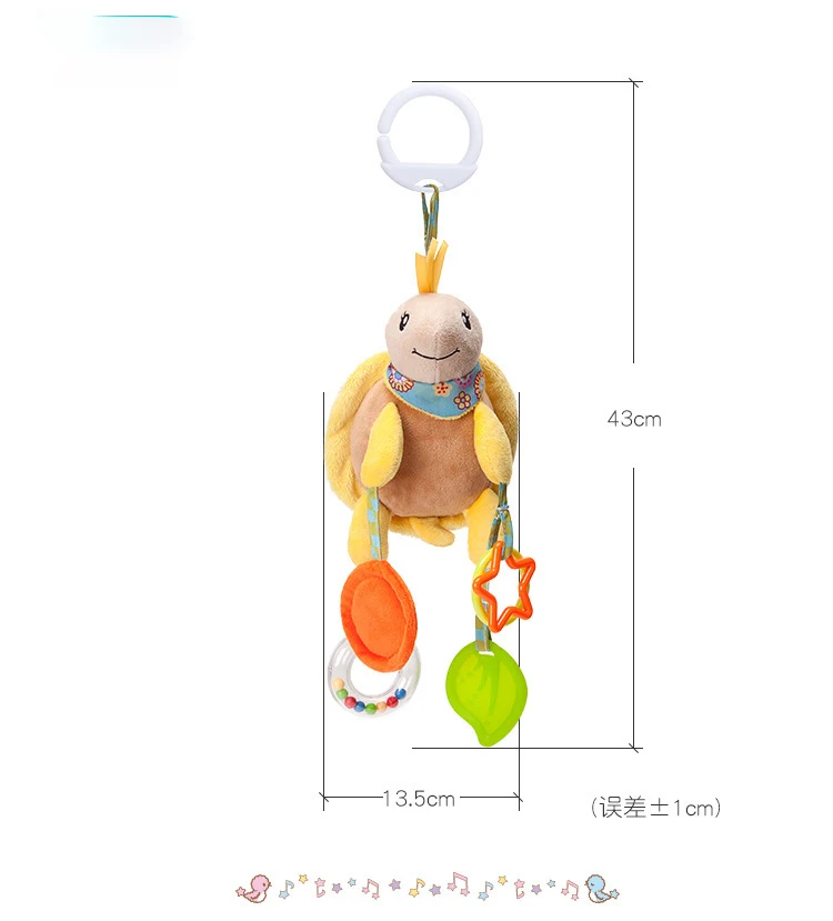 Baby Stroller Hanging Baby Lathe Hanging BB Called Jingle Baby Rattles Pendant Music Toothpaste Toy Plush Beads Fun Mirror Toys