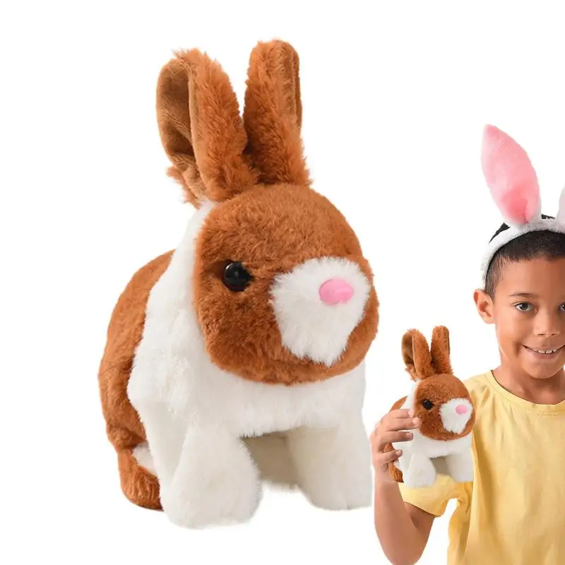 

Интерактивная игрушка-кролик, интерактивная прыгающая кукла-кролик, плюшевая игрушка-кролик для девочек и мальчиков, детей