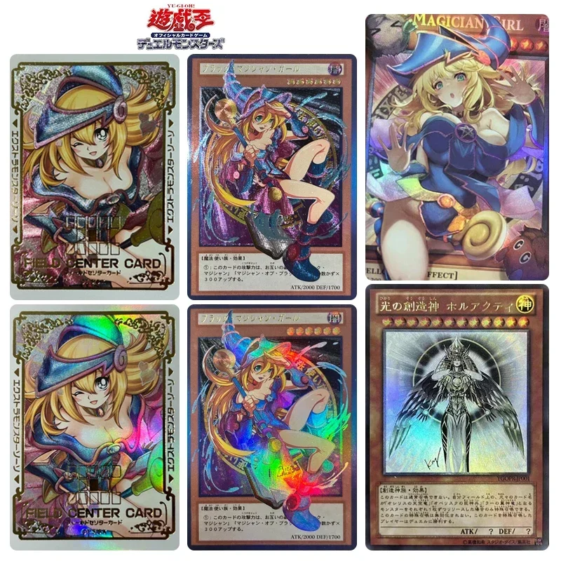 1pcs/set Yu-Gi-Oh! Dark Magician Girl Holactie the Creator of Light Anime character DIY Collection flash card Christmas gift toy