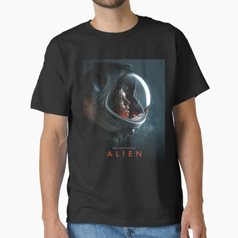 80s vintage Horro movie Alien (1986) Ellen Ripley Hells warrior Sacry Space monster hunter gift T-shirt for men Large size Tops