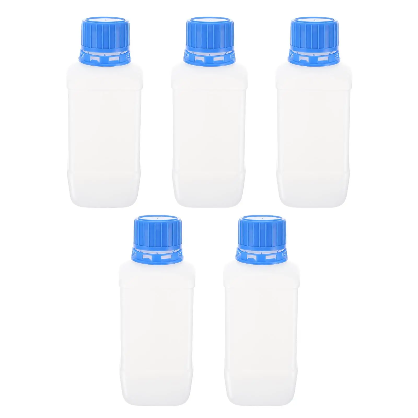 Square Bottle 5 Pcs Wide Mouth Plastic Bottles Lab Chemical Liquid Storage Thickened Hospital School