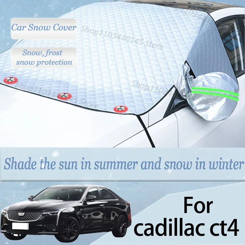 

For cadillac ct4 car Snow Windscreen, Snow, Frost, Dust and UV Visor, Winter car clothing, thick magnetic