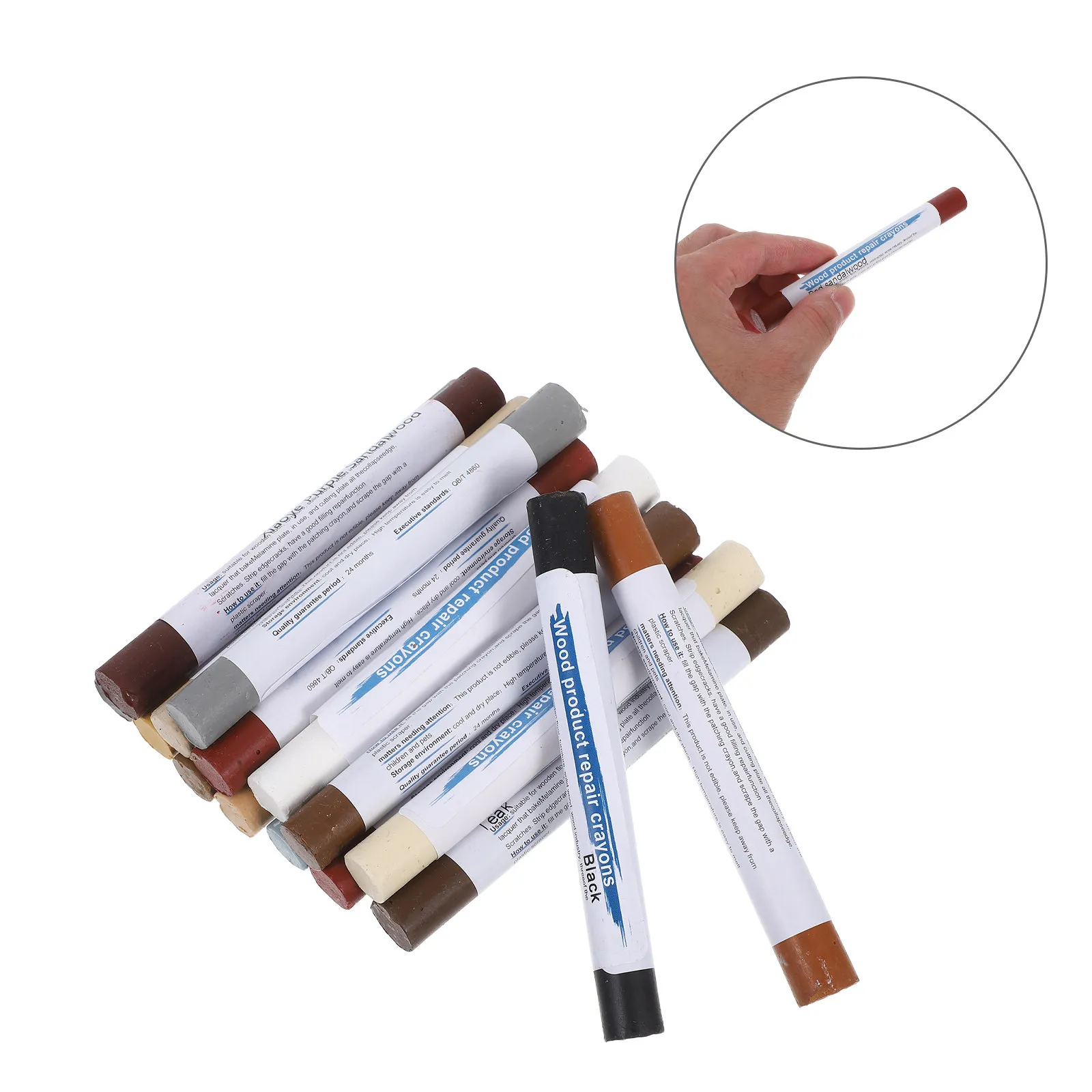 16Pcs Furniture Repair Markers Wood Touch Up Crayons for Scratch Repair Floors Cabinets Wood Surfaces Furniture Markers Touch Up