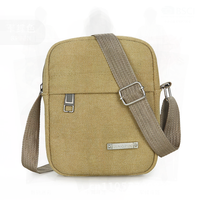 Vintage Men's Canvas Backpack 2021 Urban Minimalist Style Durable Crossbody Bag Solid Color Khaki Black Dark Brown Military
