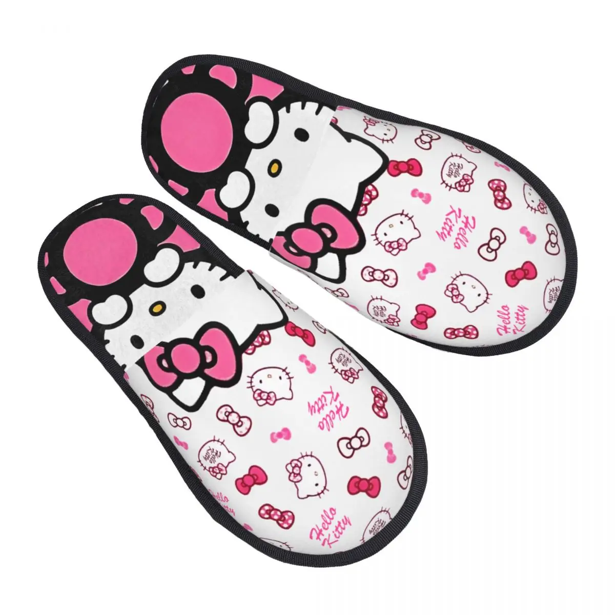 الشتاء شبشب منزل Kawaii مرحبا كيتي الكرتون ميرش المنزلية الفراء الشرائح النعال غرفة نوم لينة المضادة للانزلاق الشرائح