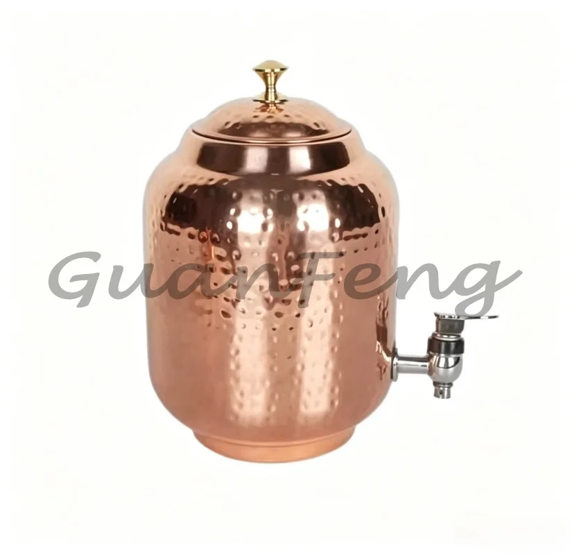 Handmade Copper Can & Tea Kettle, Retro‑Style Vessel for Restaurant Bar Water Dispenser Use