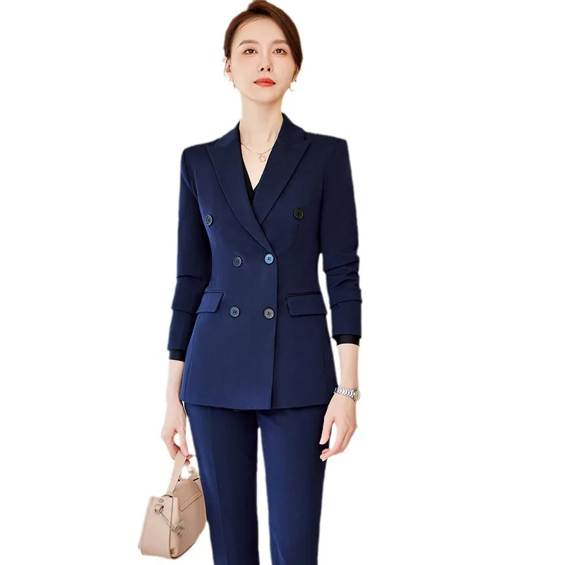 

2023 New Long Sleeve Business Wear Temperament Women's Clothing Business Formal Wear Suit Fashionable Jacket Interview Sales Wor