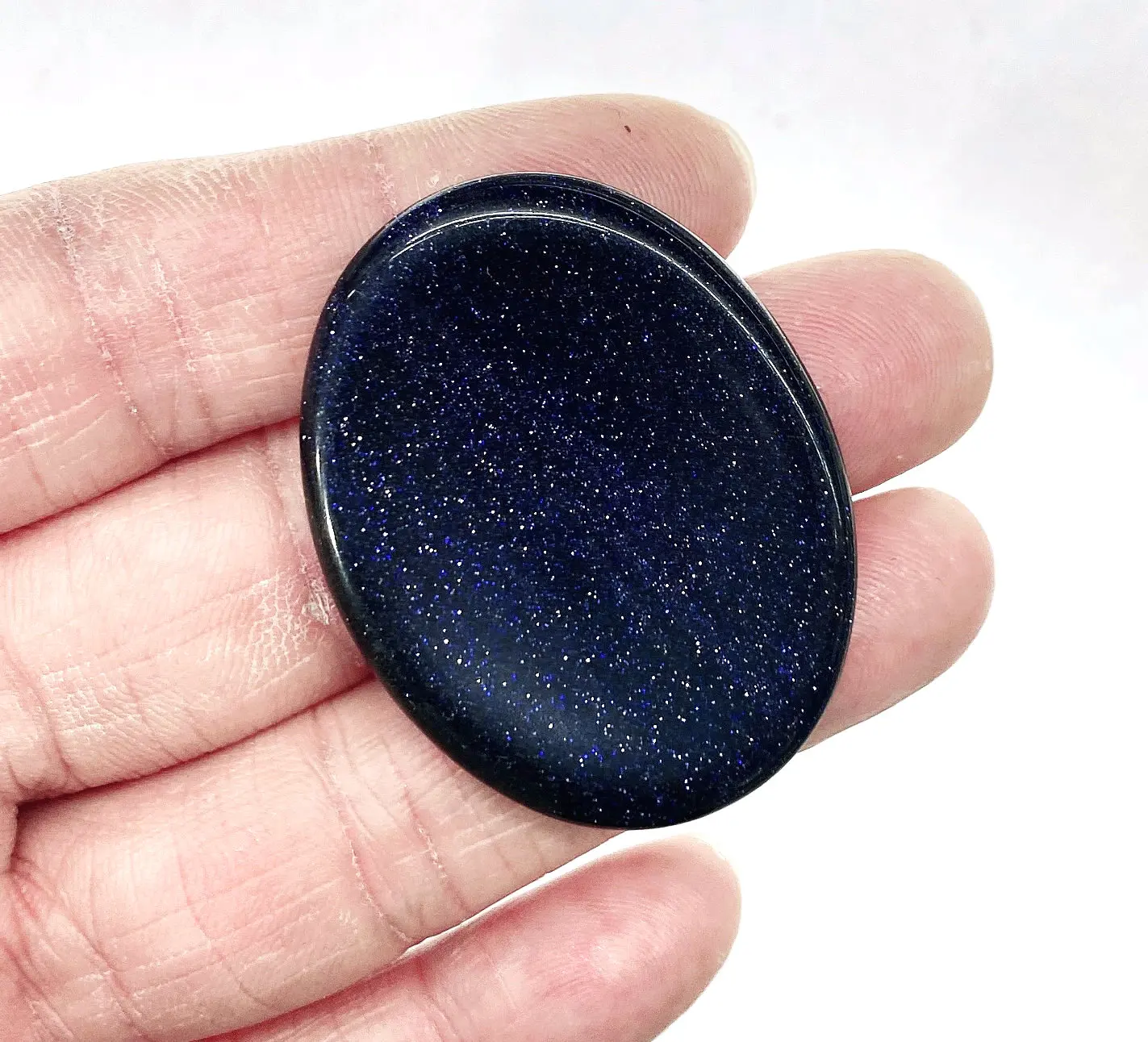 2pc Natural Blue sandstone Worry Stone Energy Reiki Stone Palm decoration Crystal Quartz Healing High Quality Gemstone For Gift