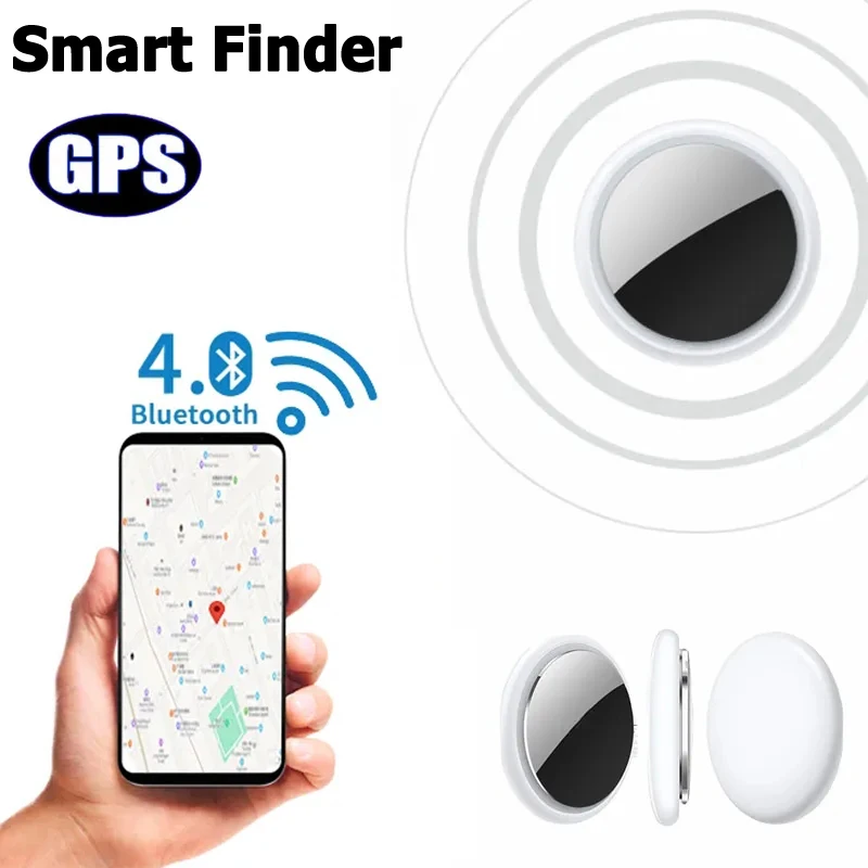 Smart Bluetooth GPS Finder Tracker Works with Airtags Anti Lose Reminder Device Smart Tag Locator iOS/Android System MFI Rated