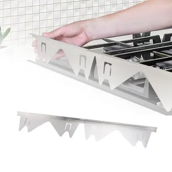 Kryty na sporák, 2 páry, nerezové, výplně mezer na sporáku, 13,78-27,56 palce, nastavitelné, snadno čistitelné, kryty mezer na kuchyňském sporáku, stříbrné 8 nejlepší prodej kryt mezery sporáku - №6