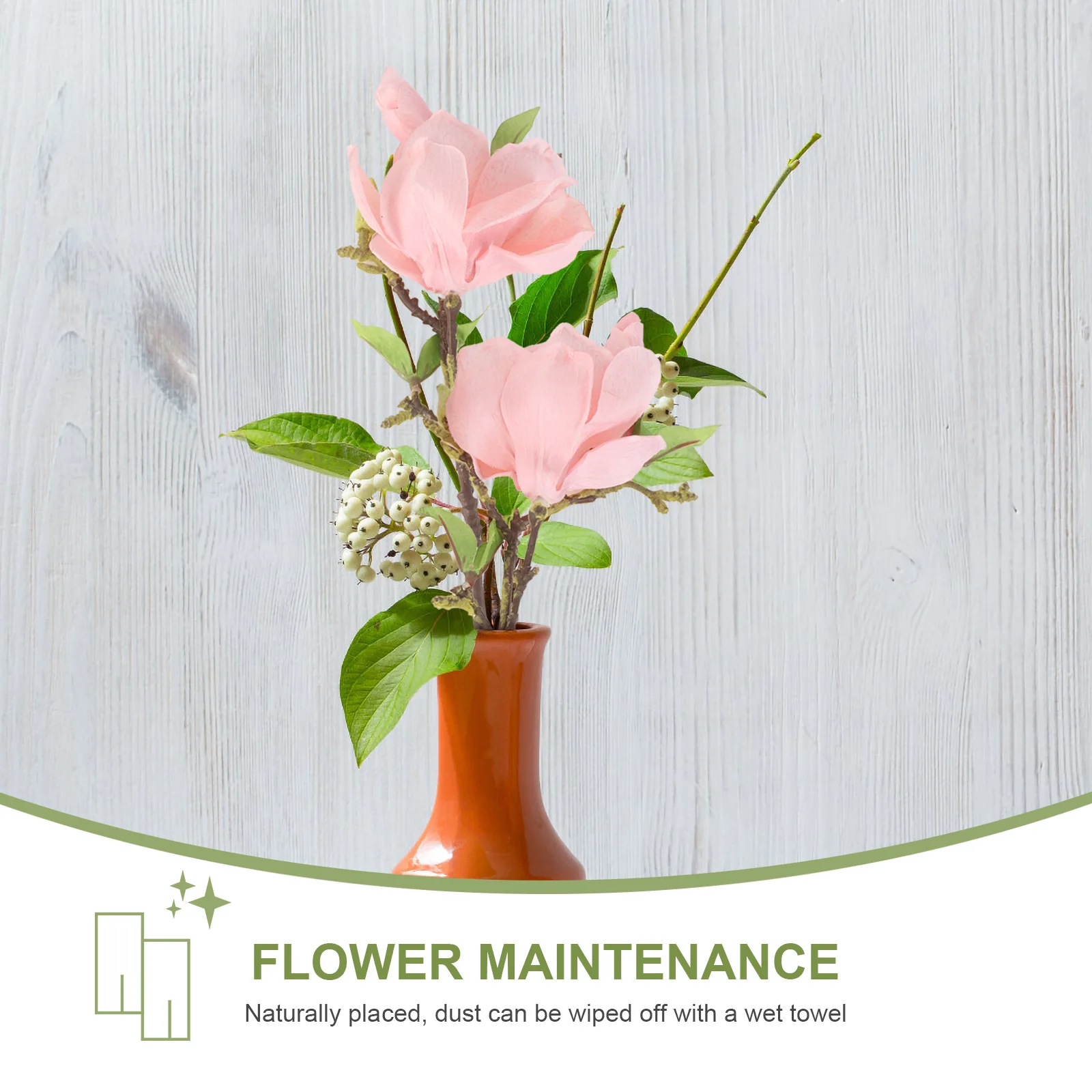 

2 Pcs Artificial Flower Wedding Decor Simulation Fake Home Adornment Fabric Magnolia