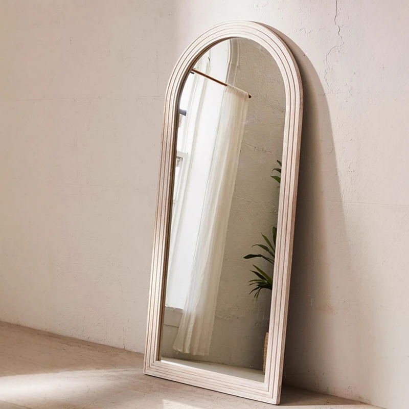 

Nordic French full-length mirror bedroom clothing store full-length mirror Internet celebrity retro living room home floor
