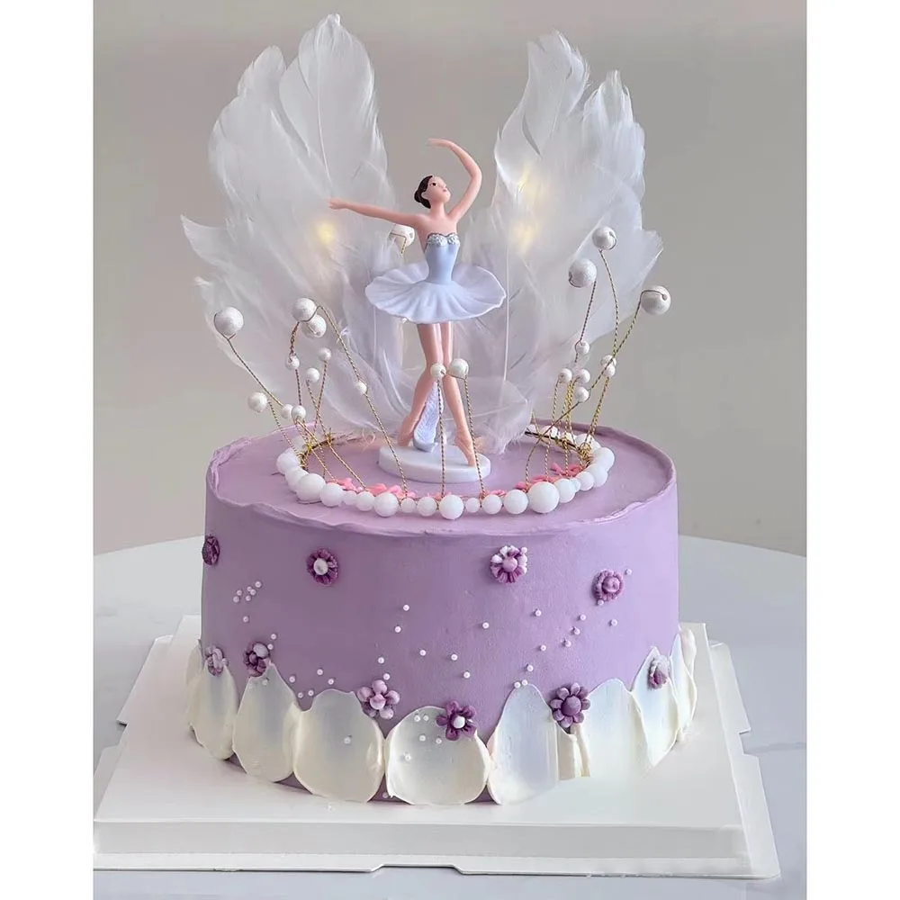 Tanzende Mädchen Kuchen Dekorationen Ballerina Figur Kuchen Topper Für Mädchen Ballett Thema Geburtstag Party Dekore Kuchen Ornament – Detail 3