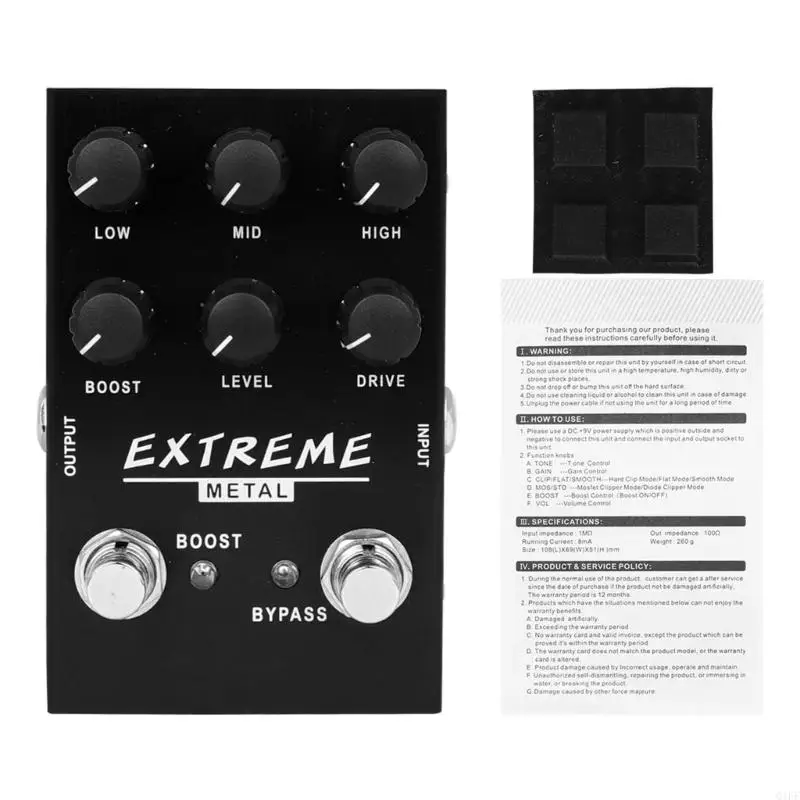 

Q1FF Electric Guitar Pedal Delay Effects Pedal Alloy Texture Perfect for Guitar