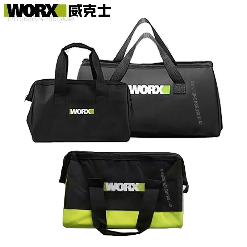Worx Double Layers Oxford Cloth Tool Handbag Portable Storage Bags with Wire Ring Waterproof Anti-Fall for Tools Packaging