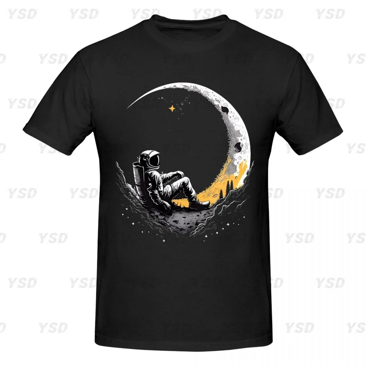 

Astronauts Cherish The Lunar Environment Moon Men's tight fitting sports T-shirt,Quick-Drying, Oversized print Tee shirt