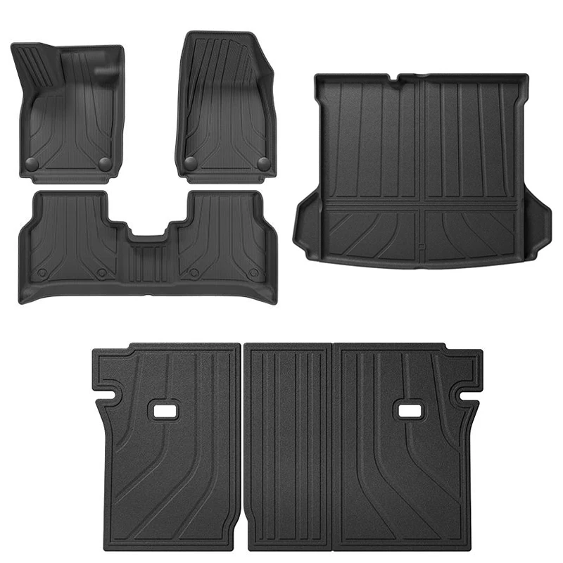 Car Trunk Mat TPE Car Floor Mats for VW Volkswagen ID4 CROZZ All Weather Rear Trunk Pad Cargo Liner Seat Back Anti Dirty Pads