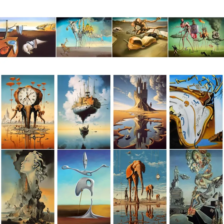 Peinture diamant surréalisme 5D à faire soi-même, œuvre d'art célèbre de Salvador Dali, Art mural pour salon, décoration de maison, cadeau de vacances