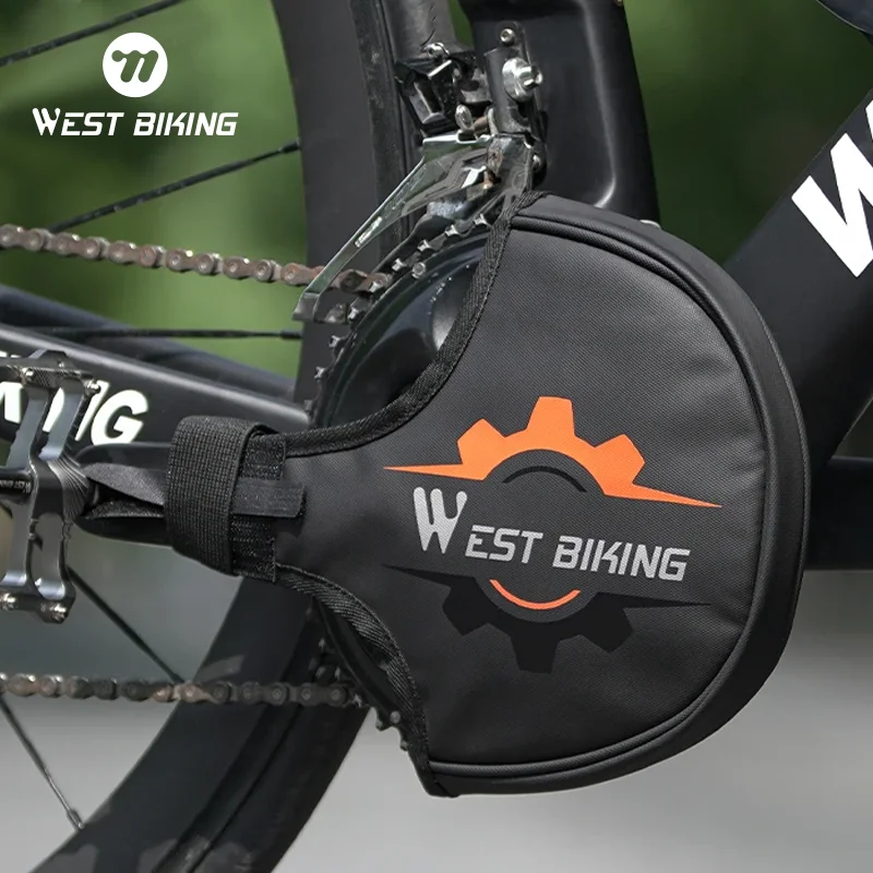 

WEST BIKING Bicycle Crankset Guard Waterproof Dustproof Chainring Protector Cover Pad MTB Road Bike Chainwheel Sprockets Cover