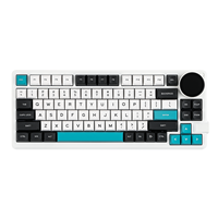 Feker K75 Lite Wired USB-C/BT5.0/2.4G Wireless Hot-Swap Gasket Mechanical Keyboard with Screen RGB Backlight for Win/Mac