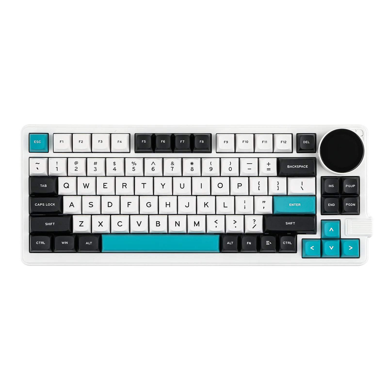 Feker K75 Lite Wired USB-C/BT5.0/2.4G Wireless Hot-Swap Gasket Mechanical Keyboard with Screen RGB Backlight for Win/Mac