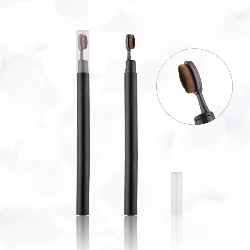 No Logo Toothbrush Head Double Ended Eyebrow Pencil Waterproof Long Lasting No Blooming Rotatable Triangle Eye Brow Tattoo Pen