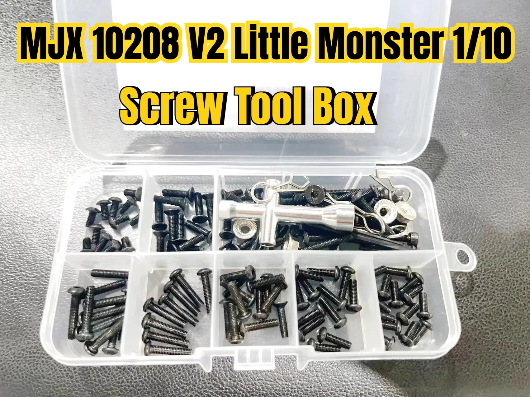 

MJX 10208 V2 Little Monster 1/10 RC Car Parts Screw Box Off-road Vehicle Screw Tool Box