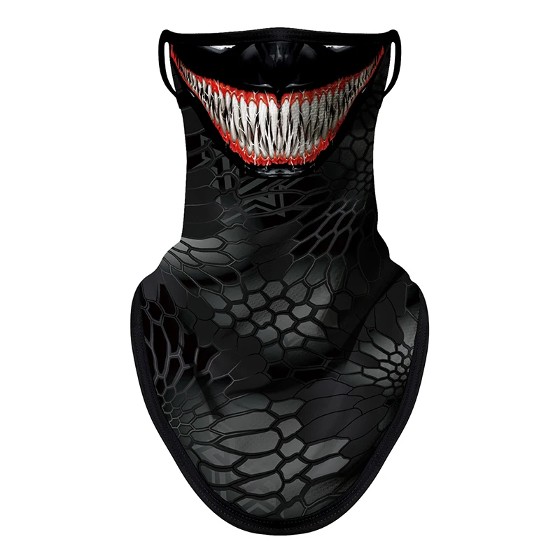 AliExpress NONE Bicycle UV Protection Face Mask Hiking Fishing Breathable Neck Cover Quick-drying Cycling Triangle Scarf Halloween 3D Skull Mask